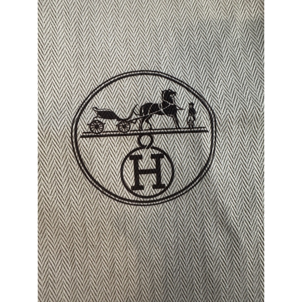 Authentic HERMES‎ Tweed Drawstring  Shoe or Wallet Storage Dust Bag 14"x6.5" - Picture 3 of 3